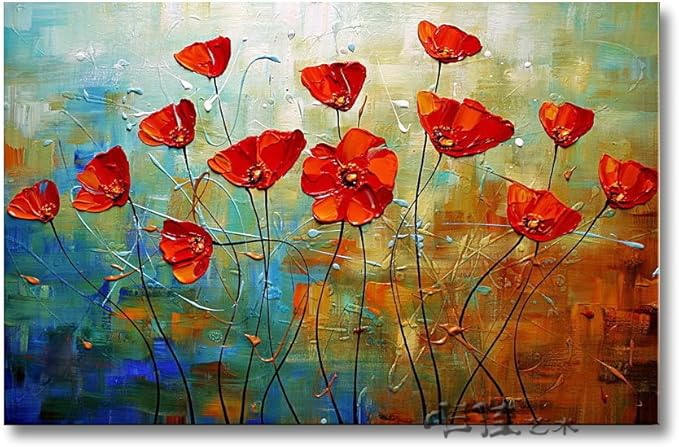 唯佳艺术纯手绘油画花卉装饰画无框画客厅装饰画挂画玄关装饰画工艺画